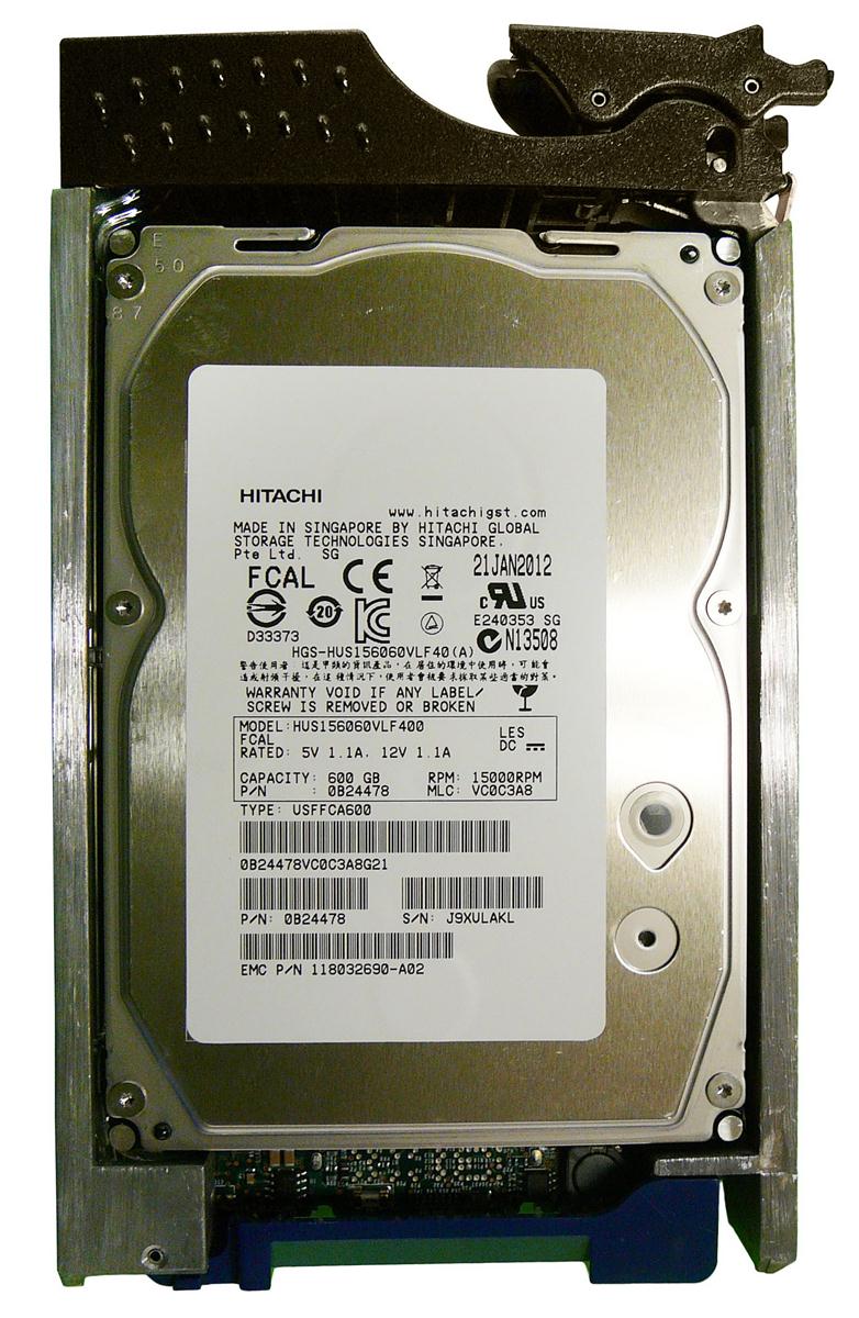 0B24478 HGST Hitachi Ultrastar 15K600 600GB 15000RPM Fibre Channel 4Gbps 64MB Cache 3.5-inch Internal Hard Drive