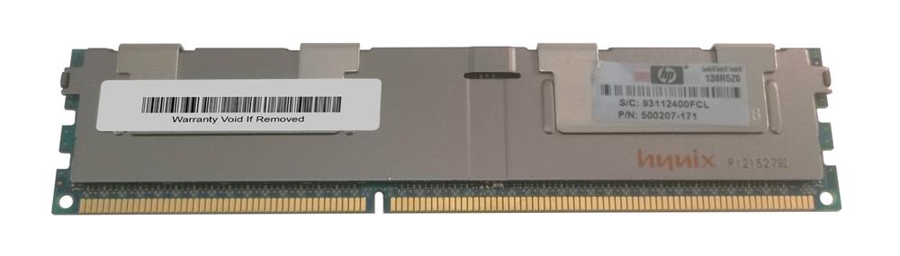 500207-171 HP 16GB PC3-8500 DDR3-1066MHz ECC Registered CL7 240-Pin DIMM Quad Rank Memory Module
