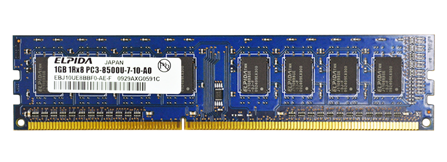 3D-13D351N644870-1G 1GB Module DDR3 PC3-8500 CL=7 non-ECC Unbuffered DDR3-1066 1.5V 128Meg x 64 for Intel DX58SO (BLKDX58SO) Motherboard n/a