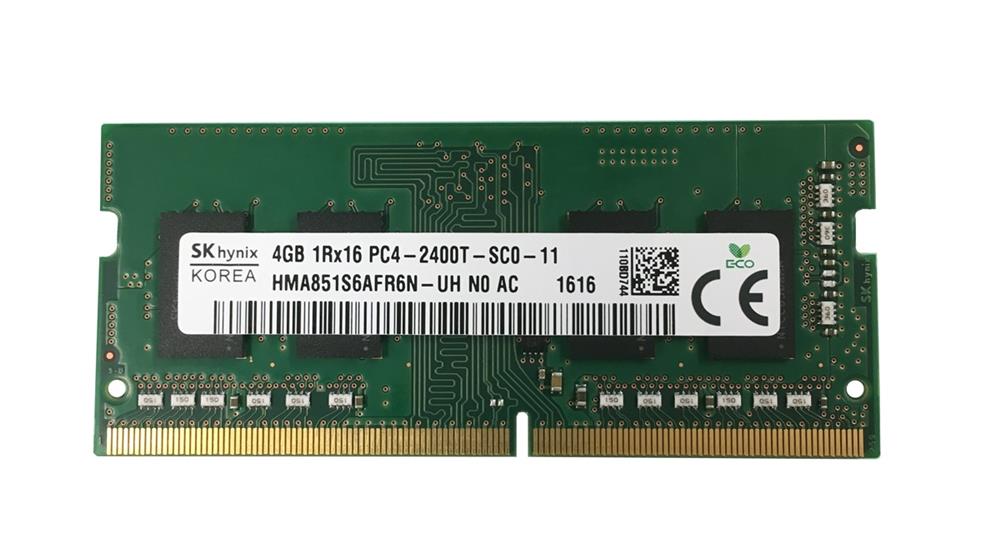 HMA851S6AFR6N-UHN0-AC Hynix 4GB PC4-19200 DDR4-2400MHz non-ECC Unbuffered CL17 260-Pin SoDimm 1.2V Single Rank Memory Module