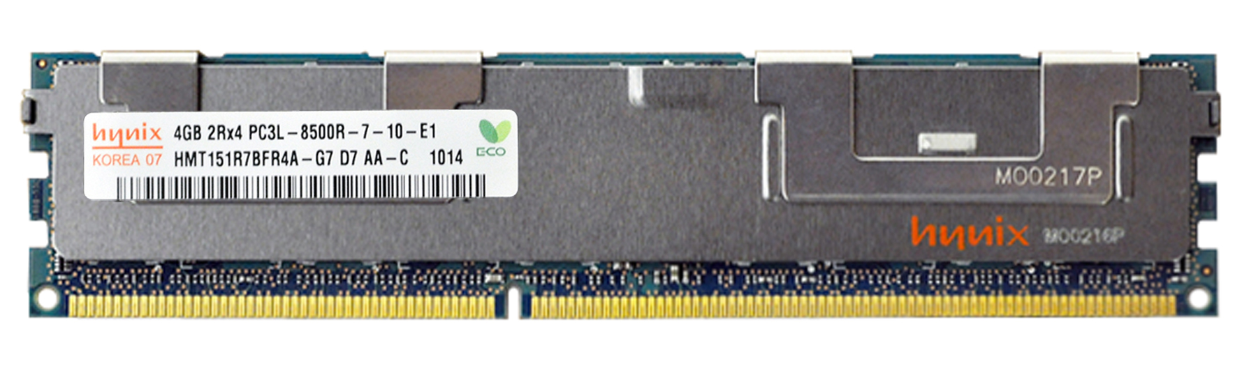 HMT151R7BFR4A-G7 Hynix 4GB PC3-8500 DDR3-1066MHz ECC Registered CL7 240-Pin DIMM 1.35V Low Voltage Dual Rank Memory Module