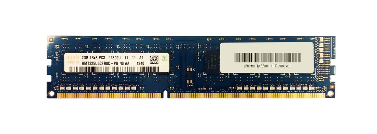 HMT325U6CFR8C-PB Hynix 2GB PC3-12800 DDR3-1600MHz non-ECC Unbuffered CL11 240-Pin DIMM Single Rank Memory Module