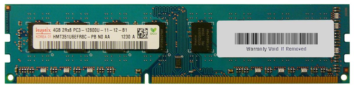 HMT351U6EFR8C-PBN0 Hynix 4GB PC3-12800 DDR3-1600MHz non-ECC Unbuffered CL11 240-Pin DIMM Dual Rank Memory Module
