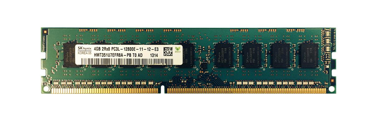 HMT351U7EFR8A-PBT0 Hynix 4GB PC3-12800 DDR3-1600MHz ECC Unbuffered CL11 240-Pin DIMM 1.35V Low Voltage Dual Rank Memory Module