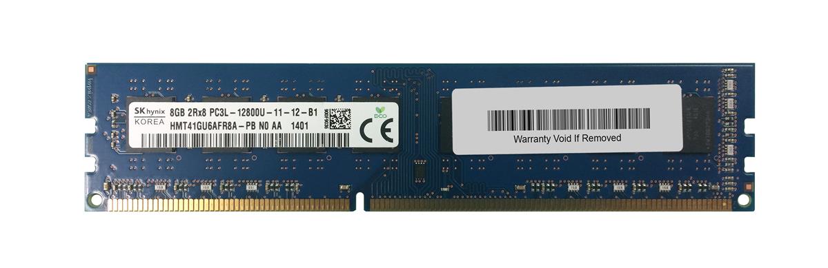 HMT41GU6AFR8A-PB Hynix 8GB PC3-12800 DDR3-1600MHz non-ECC Unbuffered CL11 240-Pin DIMM 1.35V Low Voltage Dual Rank Memory Module