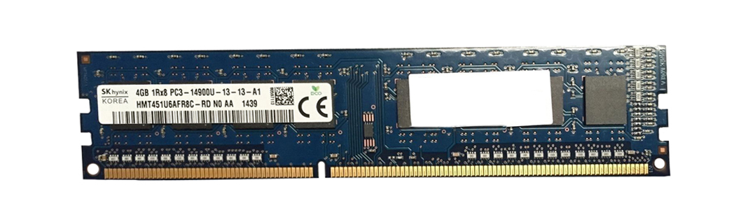 HMT451U6AFR8C-RD Hynix 4GB PC3-14900 DDR3-1866MHz non-ECC Unbuffered CL13 240-Pin DIMM Single Rank Memory Module
