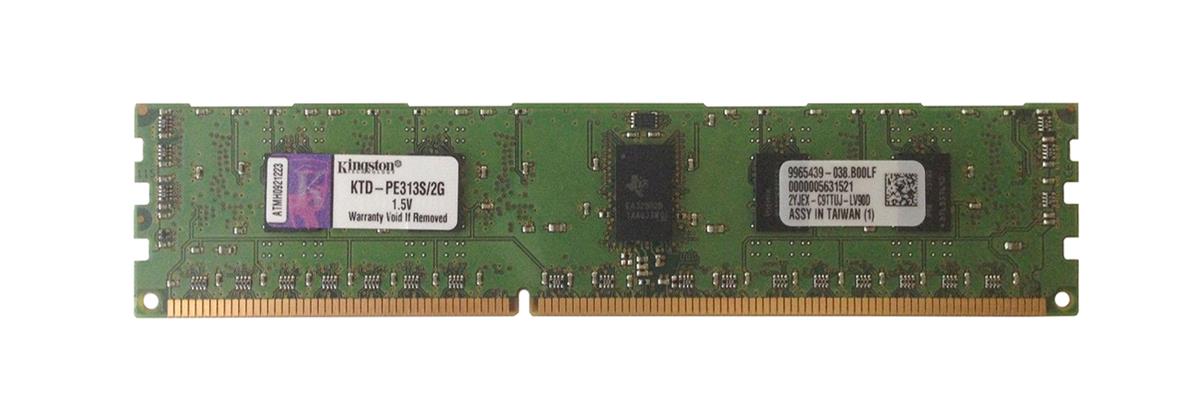 KTD-PE313ES/2G Kingston 2GB PC3-10600 DDR3-1333MHz ECC Unbuffered CL9 240-Pin DIMM Single Rank Memory Module for Dell
