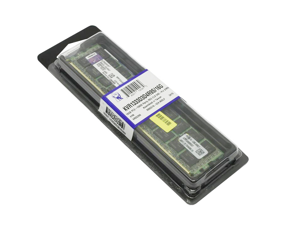 KVR1333D3D4R9S/16G Kingston 16GB PC3-10600 DDR3-1333MHz ECC Registered CL9 240-Pin DIMM Dual Rank x4 Memory Module with Thermal Sensor