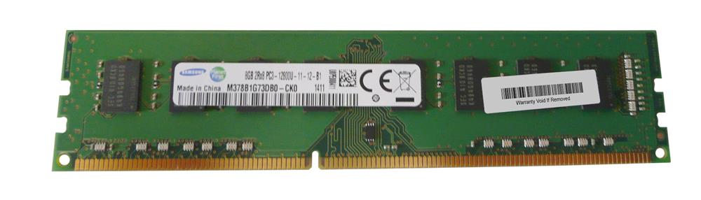 M378B1G73EB0-CK0 Samsung 8GB PC3-12800 DDR3-1600MHz non-ECC Unbuffered CL11 240-Pin DIMM Dual Rank Memory Module