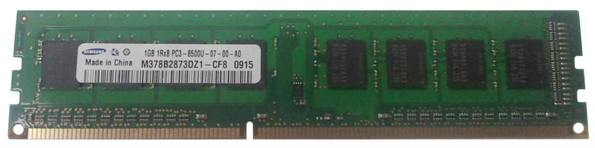M378B2873DZ1-CF8 Samsung 1GB PC3-8500 DDR3-1066MHz non-ECC Unbuffered CL7 240-Pin DIMM Single Rank Memory Module