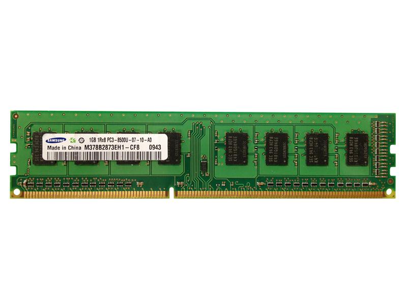 M378B2873EH1-CF8 Samsung 1GB PC3-8500 DDR3-1066MHz non-ECC Unbuffered CL7 240-Pin DIMM Single Rank Memory Module