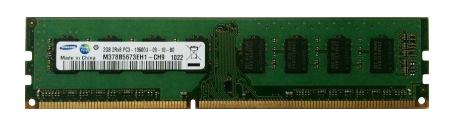 M378B5673EH1-CH9 Samsung 2GB PC3-10600 DR3-1333MHz non-ECC Unbuffered CL9 240-Pin DIMM Dual Rank Memory Module
