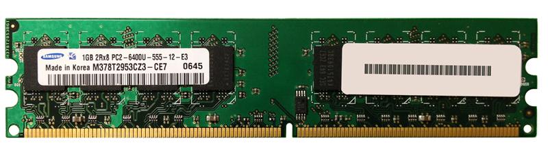3D-12D207N64118-1G 1GB Module DDR2 PC2-6400 CL=5 Unbuffered NON-ECC DDR2-800 1.8V 128Meg x 64 for Asus P5E-VM DO Motherboard n/a