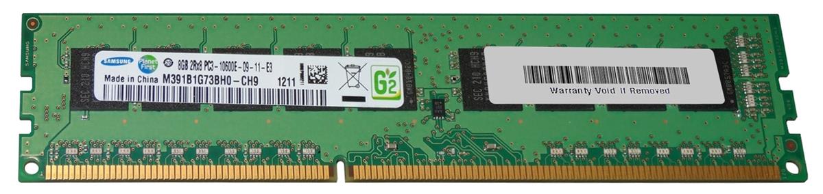M391B1G73AH0-CH9 Samsung 8GB PC3-10600 DDR3-1333MHz ECC Unbuffered CL9 240-Pin DIMM Dual Rank Memory Module