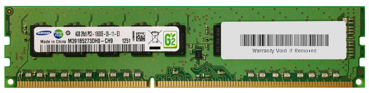 M391B5273DH0-CH9 Samsung 4GB PC3-10600 DDR3-1333MHz ECC Unbuffered CL9 240-Pin DIMM Dual Rank Memory Module