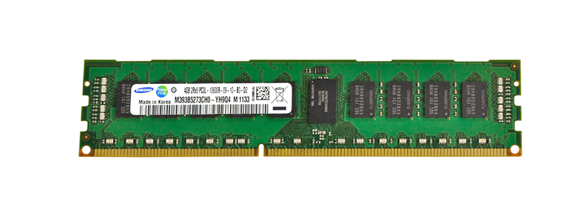 M393B5273CH0-YH9 Samsung 4GB PC3-10600 DDR3-1333MHz ECC Registered CL9 240-Pin DIMM 1.35V Low Voltage Dual Rank Memory Module