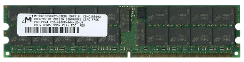 3D-11D239R2538-2G 2GB Module DDR2 PC2-4200 CL=4 Registered ECC DDR2-533 1.8V 256Meg x 72 for Tyan Thunder n3600M (S2932) n/a