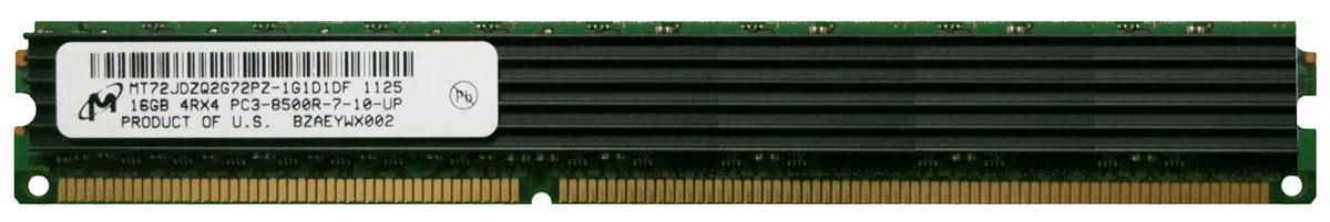 MT72JDZQ2G72PZ-1G1D Micron 16GB PC3-8500 DDR3-1066MHz ECC Registered CL7 240-Pin DIMM Quad Rank Memory Module