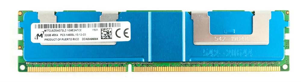 MT72JSZS4G72LZ-1G9E2A7CE Micron 32GB PC3-14900 DDR3-1866MHz ECC Registered CL13 240-Pin Load Reduced DIMM Quad Rank Memory Module