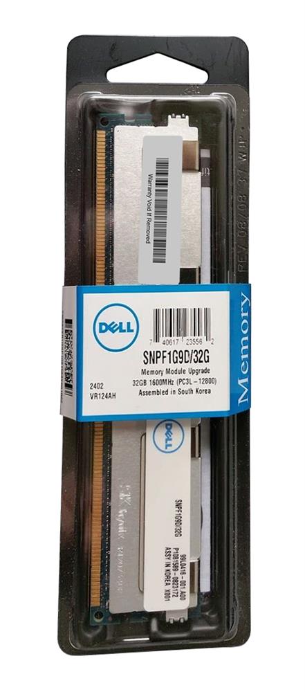 SNPF1G9D/32G Dell 32GB PC3-12800 DDR3-1600MHz ECC Registered CL11 240-Pin Load Reduced DIMM 1.35V Low Voltage Quad Rank Memory Module