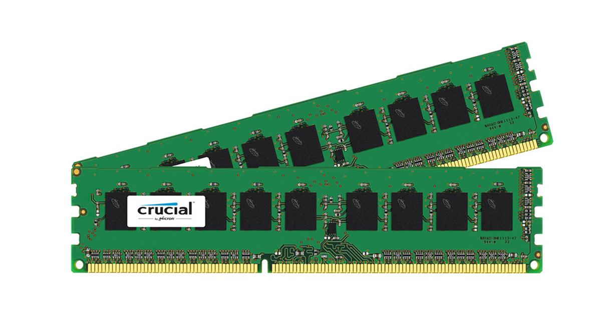 CT2624112 Crucial 8GB Kit (2 X 4GB) PC3-12800 DDR3-1600MHz ECC Unbuffered CL11 240-Pin DIMM 1.35V Low Voltage Dual Rank Memory for Dell PowerEdge R515 Server