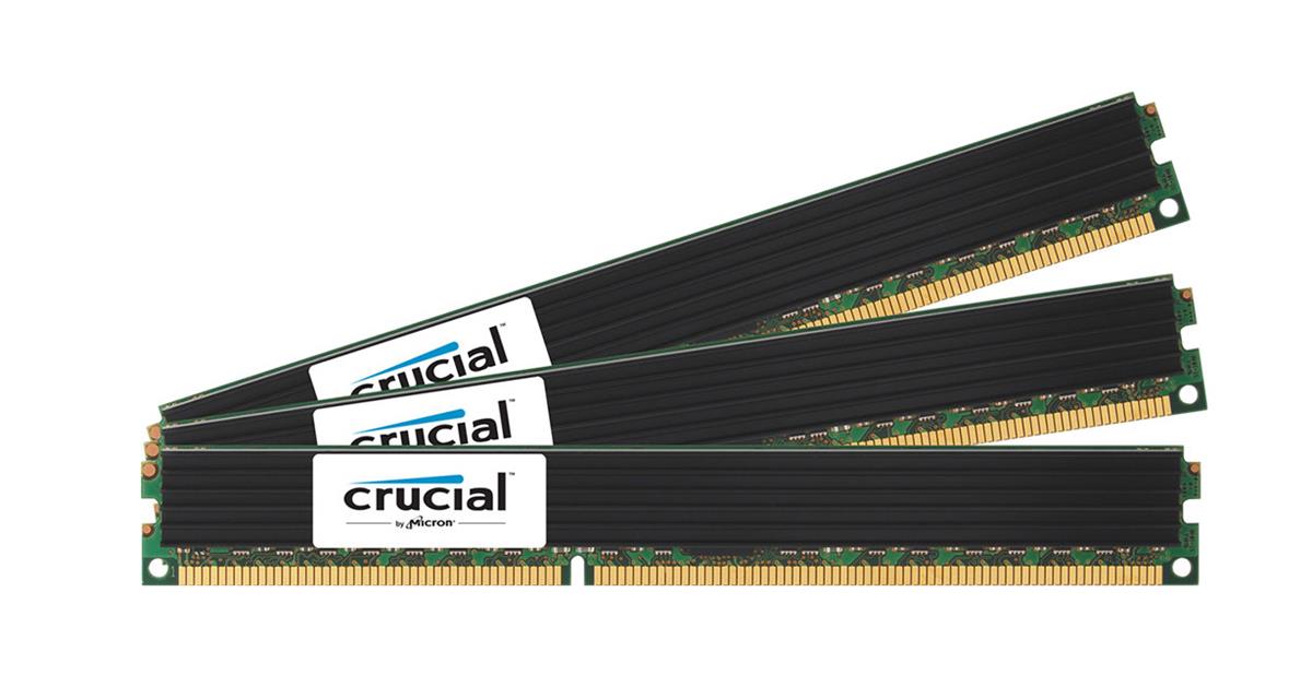 CT3K16G3ERVLD41339 Crucial 48GB Kit (3 X 16GB) PC3-10600 DDR3-1333MHz Registered ECC CL9 240-Pin DIMM 1.35V Low Voltage Very Low Profile (VLP) Dual Rank Memory