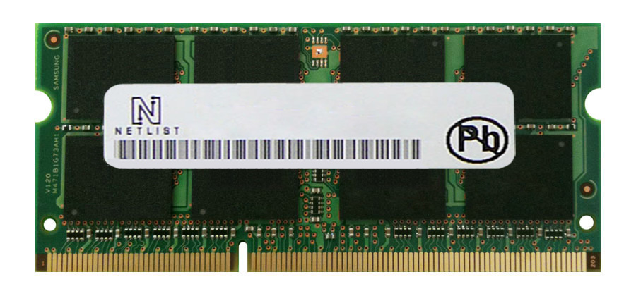 NLQ256431207H-D10 NetList 2GB PC3-10600 DDR3-1333MHz non-ECC Unbuffered CL9 204-Pin SoDimm Single Rank Memory Module