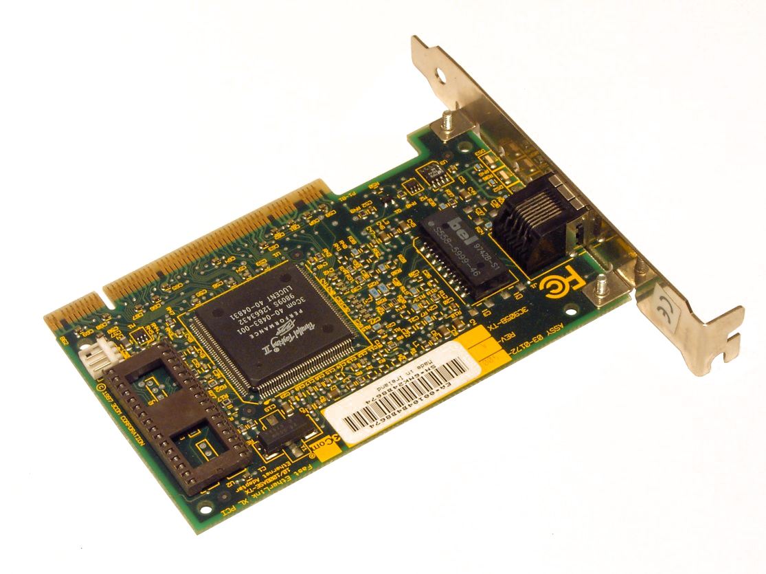 3C905B-TPC 3Com Fast EtherLink Single-Port RJ-45 100Mbps 10Base-T/100Base-TX Fast Ethernet PCI Network Adapter