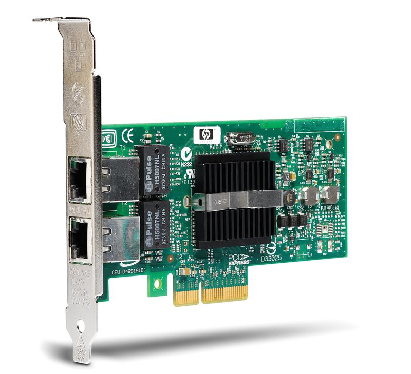 412648-B21 HP Dual-Ports RJ-45 1Gbps 10Base-T/100Base-TX/1000Base-T Gigabit Ethernet PCI Express x4 Server Network Adapter