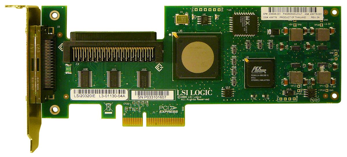439946-001 HP SC11XE Single Channel SCSI Ultra320 LVD PCI-Express X4 Storage Controller Host Bus Network Adapter