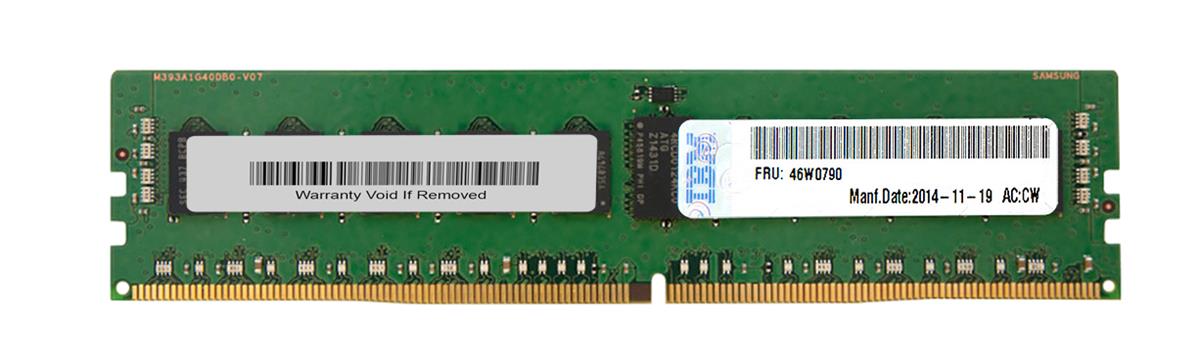 46W0790 IBM 8GB PC4-17000 DDR4-2133MHz Registered ECC CL15 288-Pin DIMM 1.2V Single Rank Memory Module