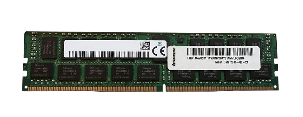 46W0831 Lenovo 16GB PC4-19200 DDR4-2400MHz Registered ECC CL17 288-Pin DIMM 1.2V Dual Rank Memory Module
