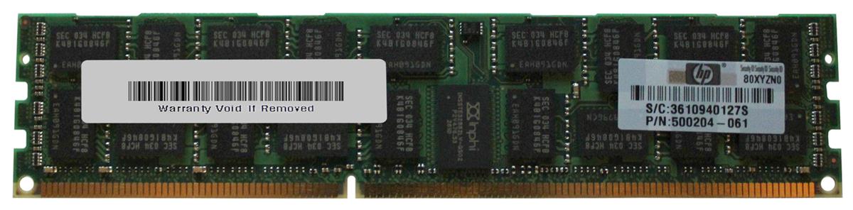500660-B21#0D1 HP 4GB PC3-8500 DDR3-1066MHz ECC Registered CL7 240-Pin DIMM Quad Rank Memory Module