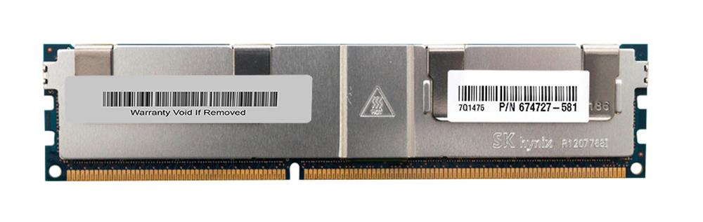 674727-581 HP 32GB PC3-12800 DDR3-1600MHz ECC Registered CL11 240-Pin Load Reduced DIMM 1.35V Low Voltage Quad Rank Memory Module