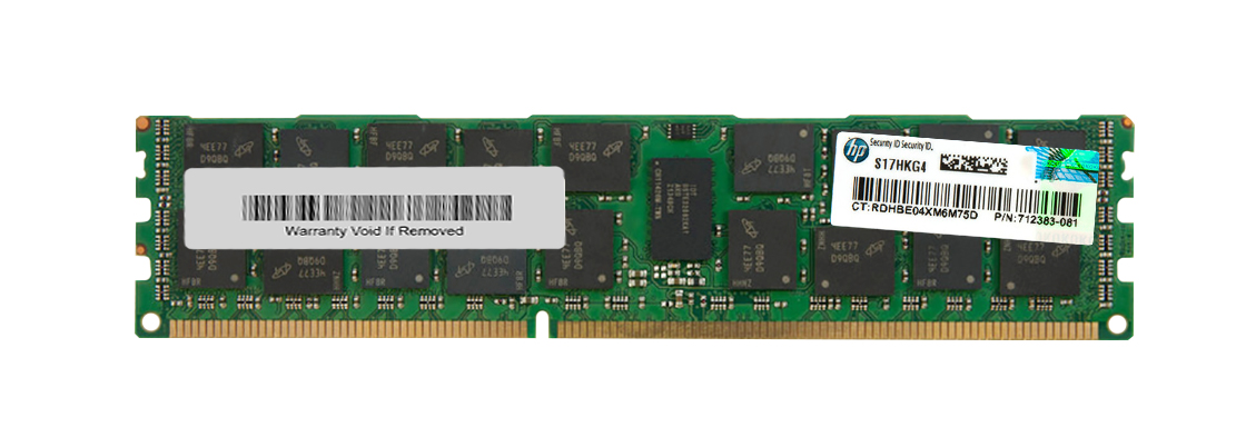 712383-081 HP 16GB PC3-14900 DDR3-1866MHz ECC Registered CL13 240-Pin DIMM Dual Rank Memory Module