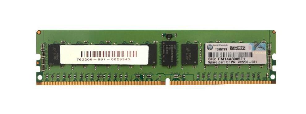 762200-081 HP 8GB PC4-17000 DDR4-2133MHz Registered ECC CL15 288-Pin DIMM 1.2V Dual Rank Memory Module