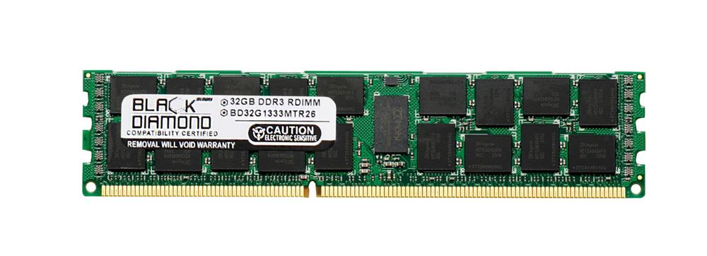 BD32G1333MTR26 Black Diamond 32GB PC3-10600 DDR3-1333MHz ECC Registered CL9 240-Pin Load Reduced DIMM Quad Rank Memory Module