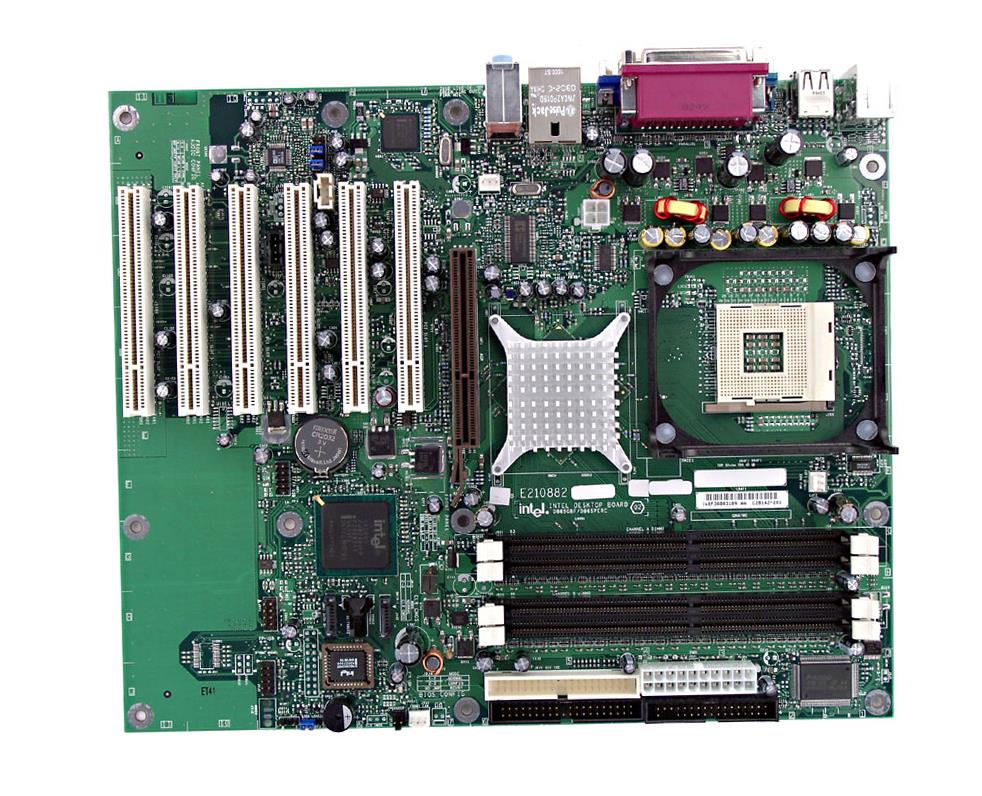 D865GBF Intel Socket 478 Intel 865G Chipset Intel Pentium 4/ Celeron Processors Support DDR 4x DIMM 2x SATA 1.5Gb/s ATX Motherboard (Refurbished)
