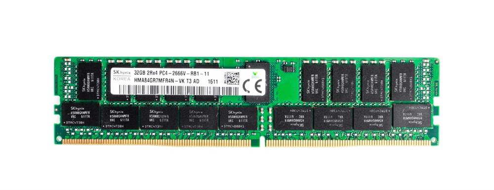 HMA84GR7MFR4N-VKT3 Hynix 32GB PC4-21300 DDR4-2666MHz Registered ECC CL19 288-Pin DIMM 1.2V Dual Rank Memory Module