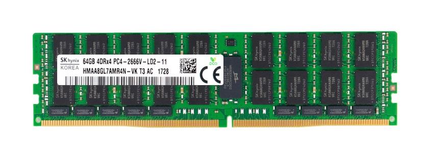 HMAA8GL7AMR4N-VKT3 Hynix 64GB PC4-21300 DDR4-2666MHz Registered ECC CL19 288-Pin Load Reduced DIMM 1.2V Quad Rank Memory Module
