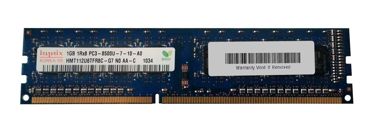 HMT112U6TFR8C-G7N0 Hynix 1GB PC3-8500 DDR3-1066MHz non-ECC Unbuffered CL7 240-Pin DIMM Single Rank Memory Module