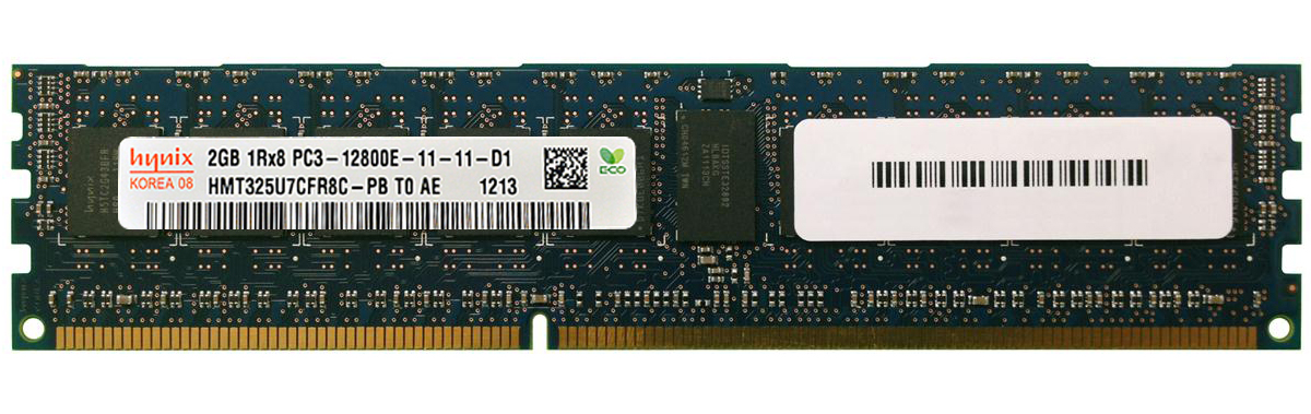 HMT325U7CFR8C-PBT0 Hynix 2GB PC3-12800 DDR3-1600MHz ECC Unbuffered CL11 240-Pin DIMM Single Rank Memory Module