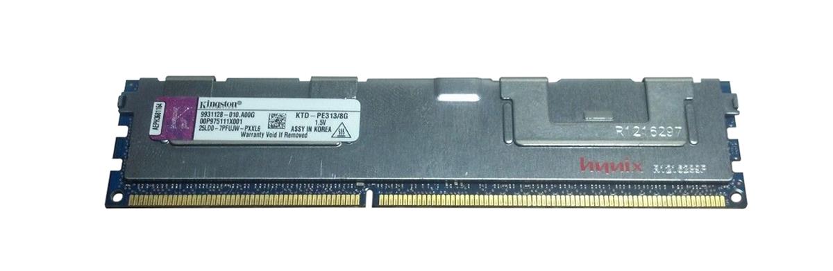 KTD-PE313/8G Kingston 8GB PC3-10600 DDR3-1333MHz ECC Registered CL9 240-Pin DIMM Dual Rank x4 Memory Module for Dell A2862068