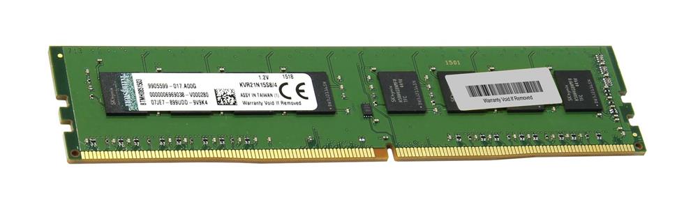 KVR21N15S8/4 Kingston 4GB PC4-17000 DDR4-2133MHz non-ECC Unbuffered CL15 288-Pin DIMM 1.2V Single Rank x8 Memory Module