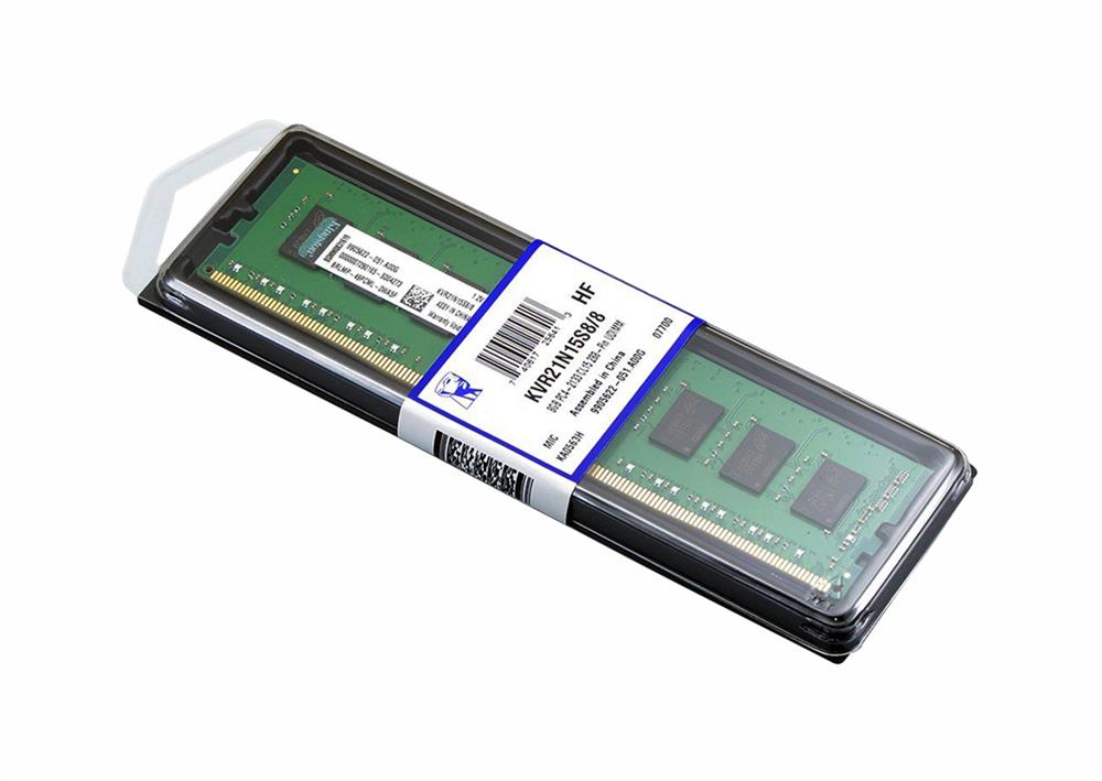 KVR21N15S8/8 Kingston 8GB PC4-17000 DDR4-2133MHz non-ECC Unbuffered CL15 288-Pin DIMM 1.2V Single Rank Memory Module