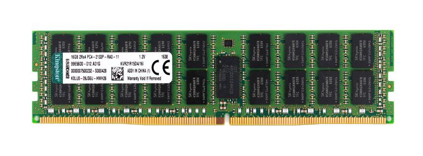 KVR21R15D4/16I Kingston 16GB PC4-17000 DDR4-2133MHz Registered ECC CL15 288-Pin DIMM 1.2V Dual Rank Memory Module (Intel validated) w/TS