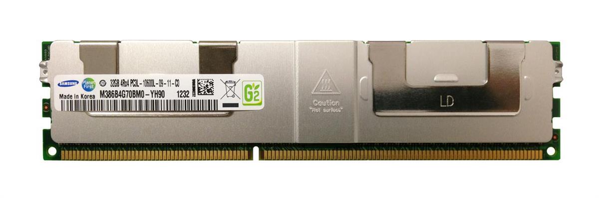 M386B4G70BM0-YH90 Samsung 32GB PC3-10600 DDR3-1333MHz ECC Registered CL9 240-Pin Load Reduced DIMM 1.35V Low Voltage Quad Rank Memory Module