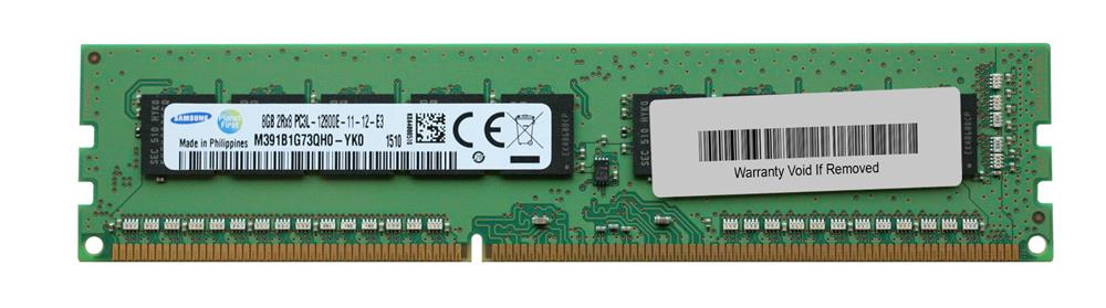 M391B1G73QH0-YK0 Samsung 8GB PC3-12800 DDR3-1600MHz ECC Unbuffered CL11 240-Pin DIMM 1.35V Low Voltage Dual Rank Memory Module