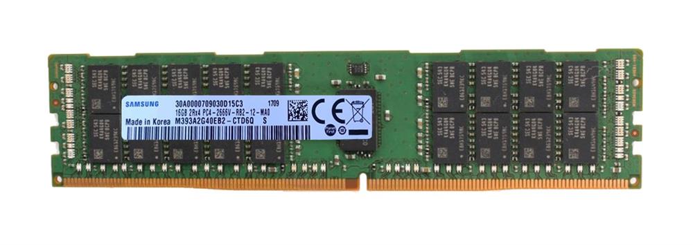 M393A2G40EB2-CTD Samsung 16GB PC4-21300 DDR4-2666MHz Registered ECC CL19 288-Pin DIMM 1.2V Dual Rank Memory Module
