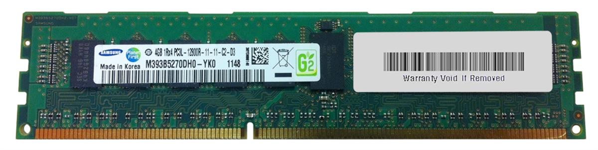 M393B5270DH0-YK0 Samsung 4GB PC3-12800 DDR3-1600MHz ECC Registered CL11 240-Pin DIMM 1.35V Low Voltage Single Rank Memory Module